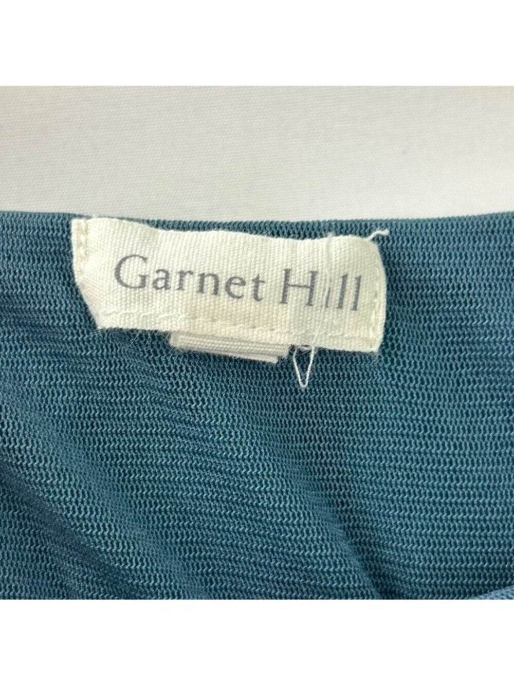 Garnet Hill Blouson Boatneck Knit Dress Women's Medium Teal Blue Organic Cotton - Picture 9 of 16